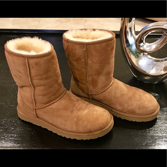 UGG Shoes - UGG Short Boots Tan Great Condition